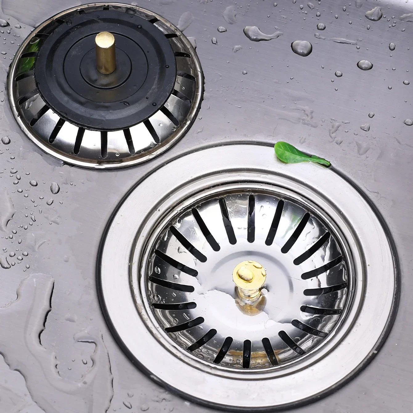 Kitchen Sink Sewer Strainer Basin Drain Stopper Stainless Steel Mesh Filter Waste Hole with Handle Stopper Basket Screen Hole sink filter kitchen sink filter sink strainer kitchen sink strainer