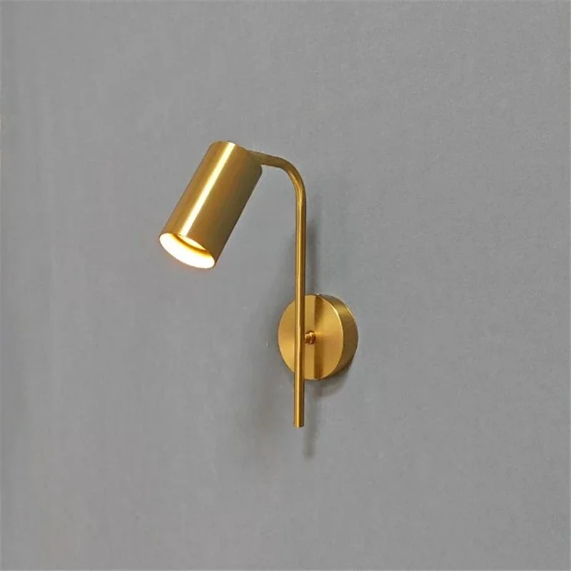 Nordic Bedroom Bedside Wall Lamps Golden Ones Rotatable LED Reading Wall Lamp Modern Minimalist Creative Adjustable Wall Lights