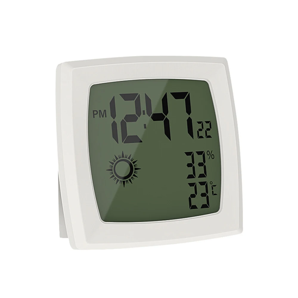 

Electronic LCD Digital Display Temperature Humidity Meter Time Clock Thermometer Hygrometer Home Supply