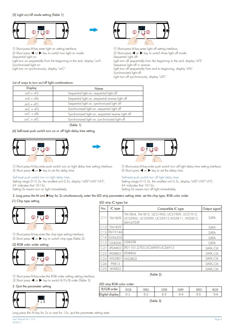 Description Picture 5 of item5-24VDC WiFi SPI Controller Dual Push Button Stair Light Controller Tuya APP Control for WS2812 WS2811 RGB or White Light Strip