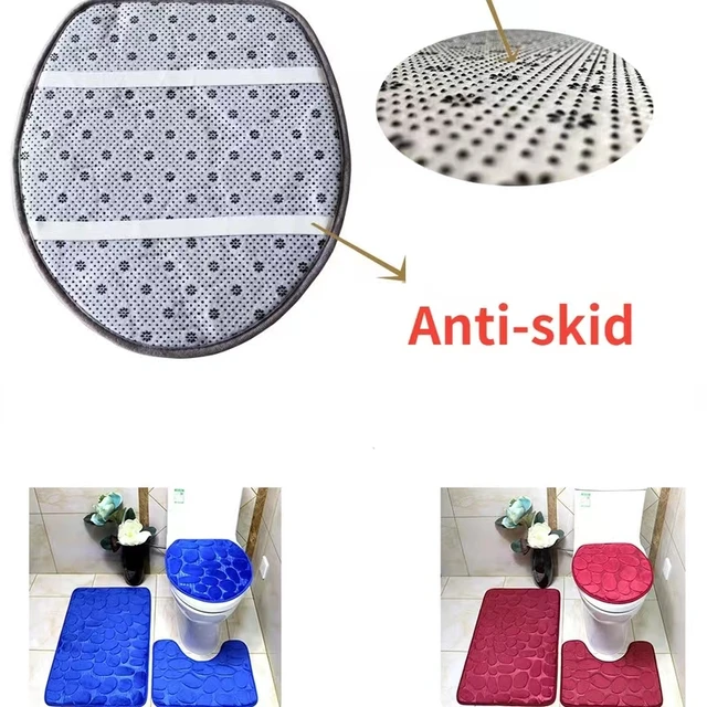 Upgrade your bathroom with the Set of 3 Bathroom Bath Mat Set