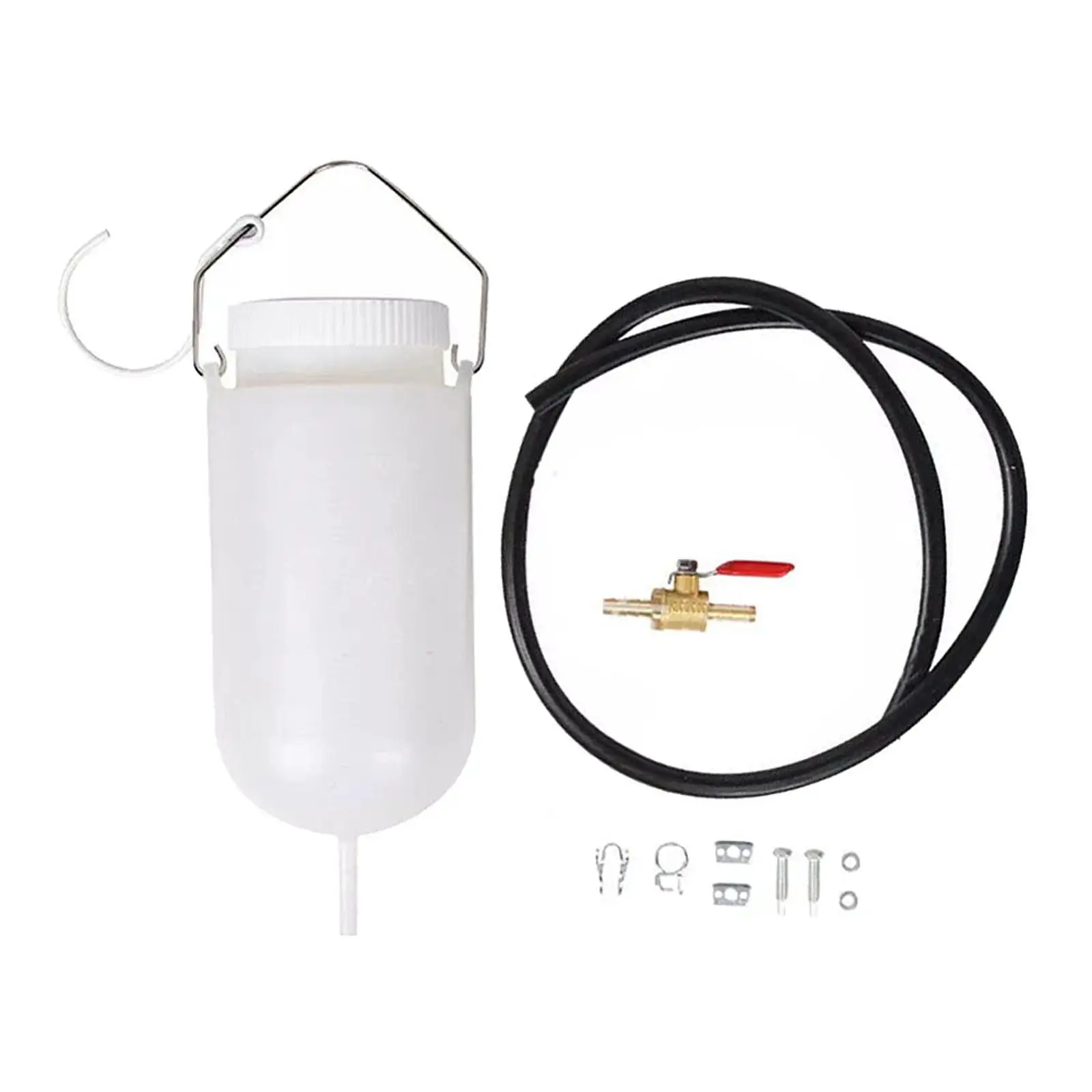 Auxiliary Fuel Tank 1L with Fuel Hose Versatile Storage for Motorcycles