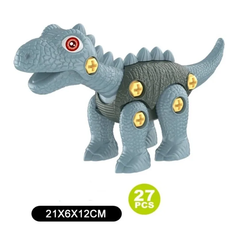 4pcs/set Kids Assembly Screwing Nuts Dinosaurs Toys DIY Model Jurassic Dinosaurs Toys Early Educational Tools Children Gifts