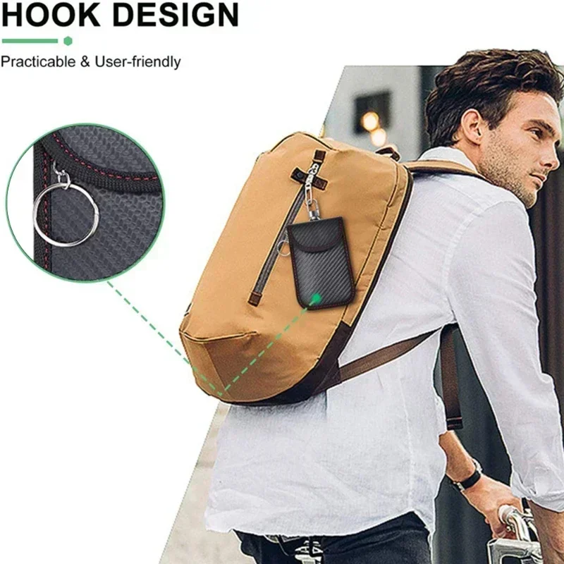 RFID Signal Blocking Faraday Bag for Car Keys and Credit Cards