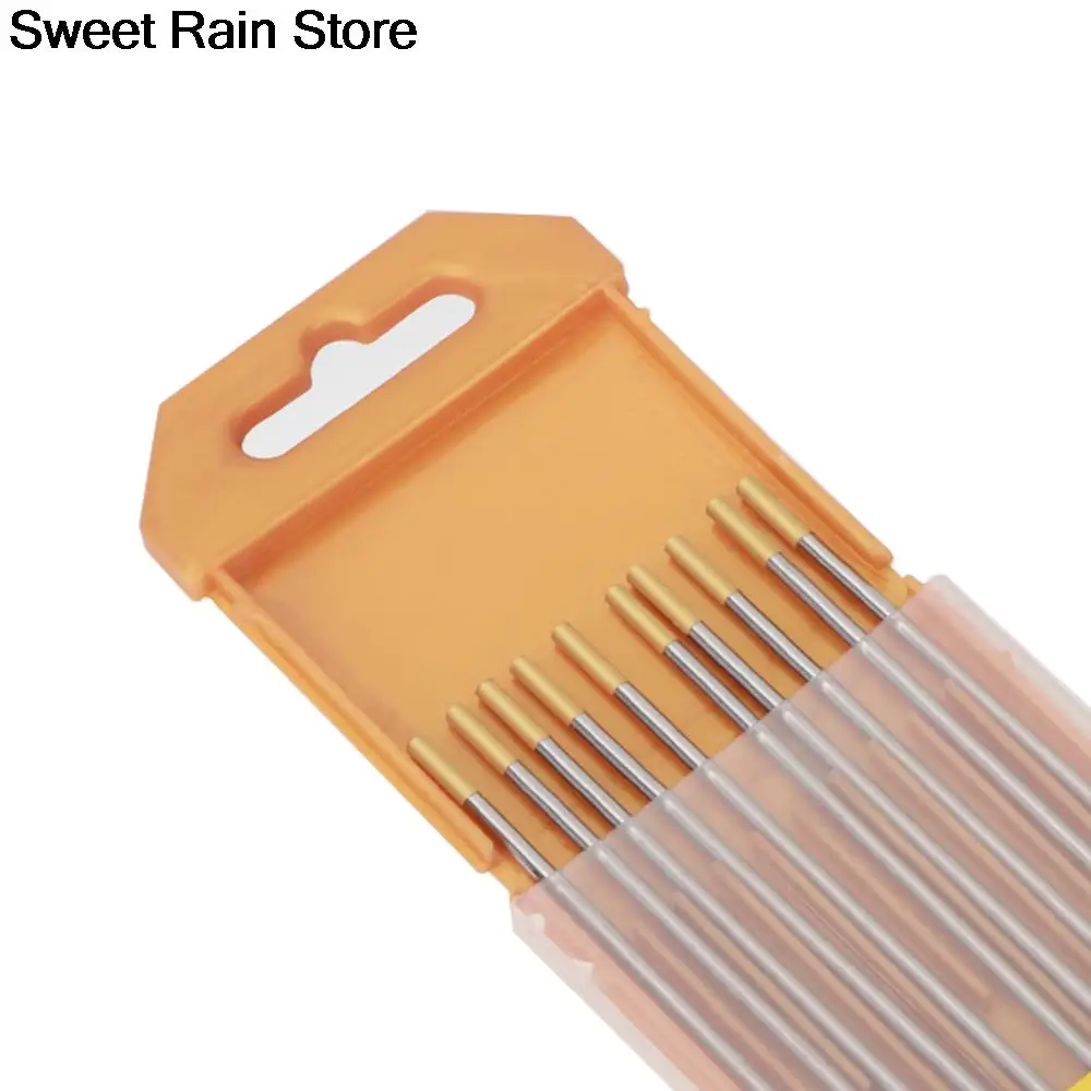 

10 x WL15 Lanthanated Welding Tungsten Electrode Golden Tip 1.0 1.6 2.4 3.0 3.2 4.0mm 150mm With Case soldadura por arco