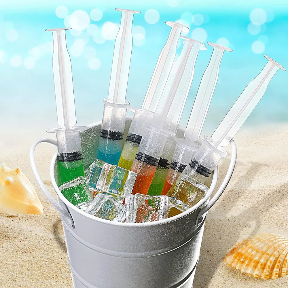 10 ml Reusable Plastic Syringes Durable Shot Containers for Nurses Graduation Bachelorette Summer Parties plastic syringes