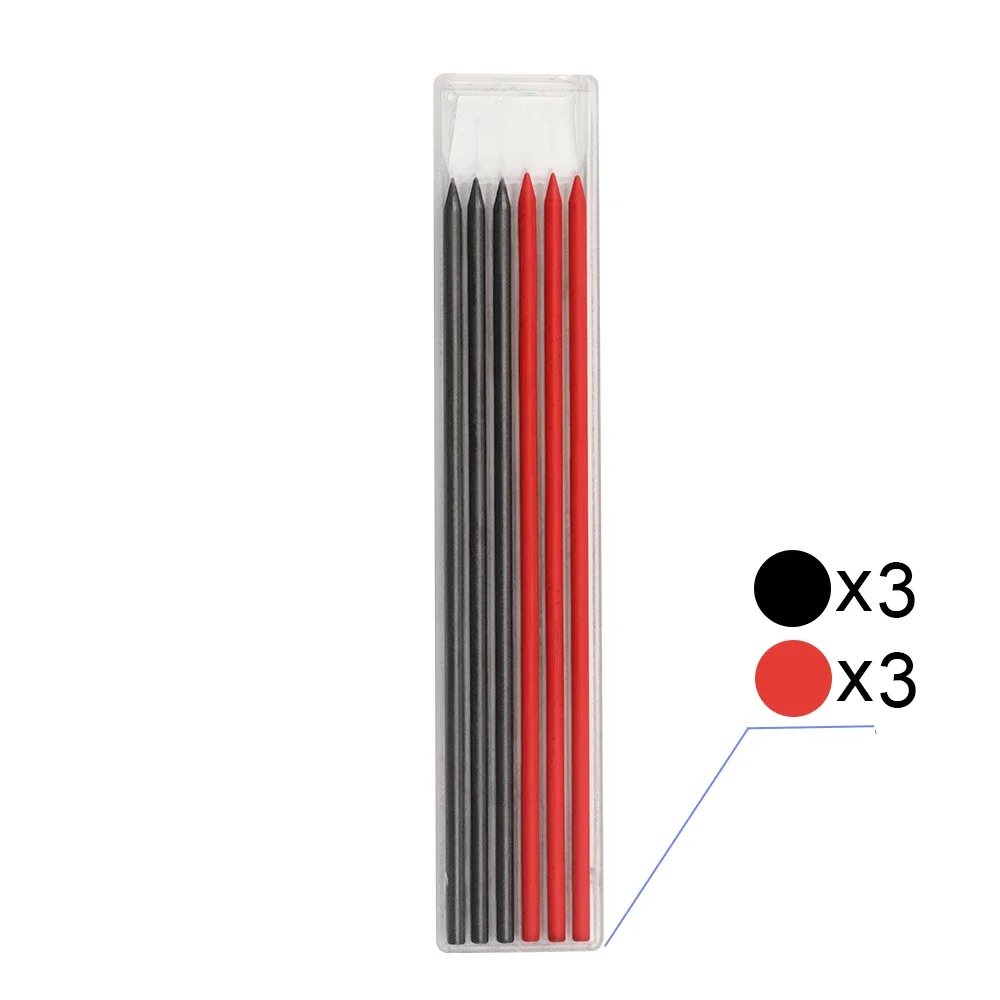 Solid Carpenter Mechanical Pencil with Built-in Sharpener for Woodworking and Construction