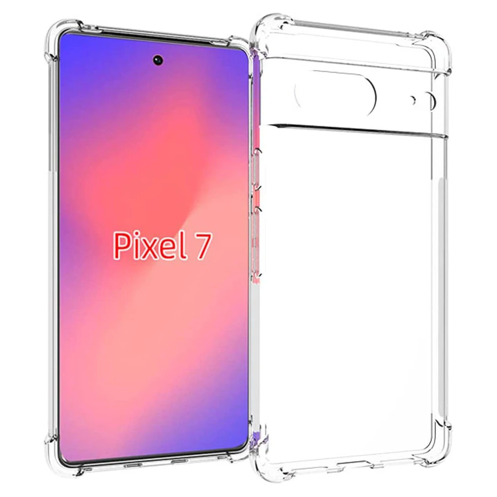 

Case for Google Pixel 7 Pro / Google Pixel 7 Clear Transparent Reinforced Corners TPU Shock-Absorption Flexible Cell Phone Cover