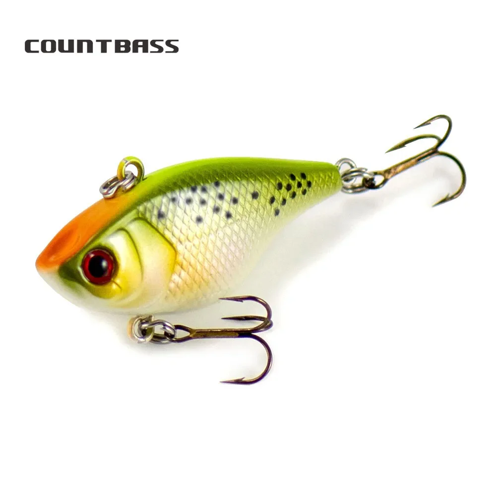 Countbass Vibration Wobbler, 40 mm, 4,6 g, harte Köder, lippenlose Wobbler, sinkende Angler-Angelköder für Süßwasser