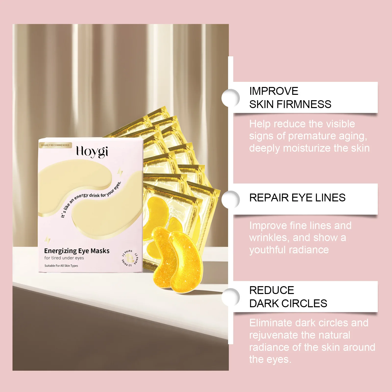 Crystal Eye Patches Anti Dark Circles Lifting Firming Eyes Bags Removal Fade Fine Lines Anti Wrinkle Aging Moisturizing Eye Mask 2