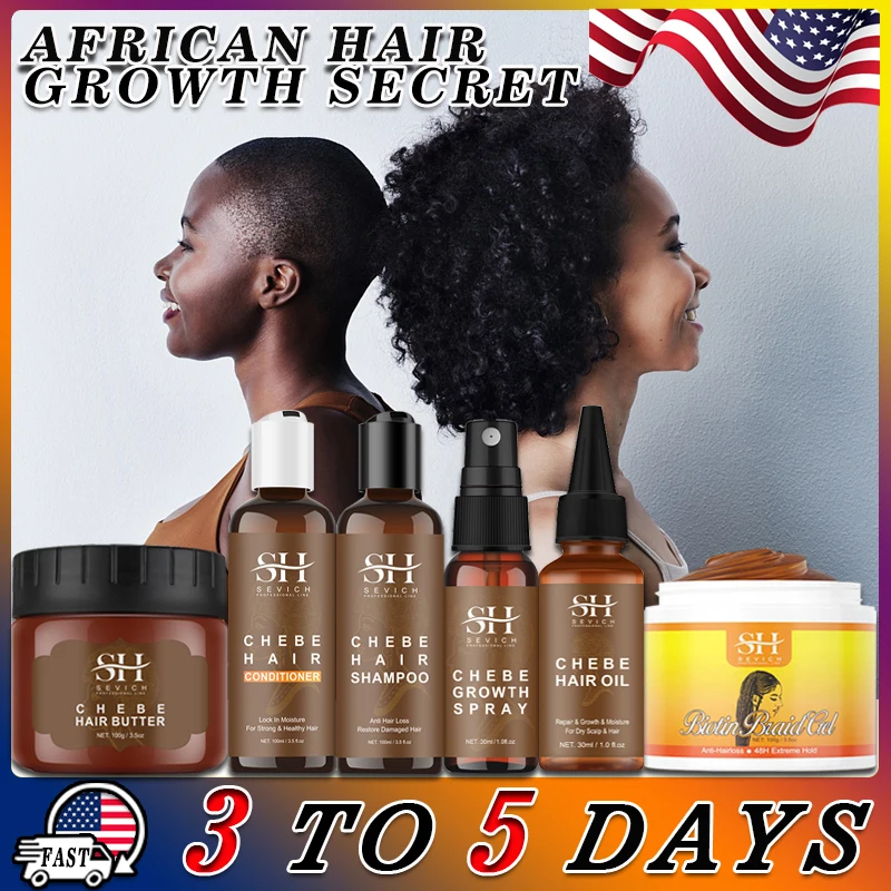 Sevich Chebe Hair Loss Treatment Spray Traction Alopecia Chebe Powder Essential Oil Africa Crazy Hair Growth Products Hair Care african crazy hair growth oil grow your hair faster longer chebe powder prevent and slow hair loss stop breakage for hair growth