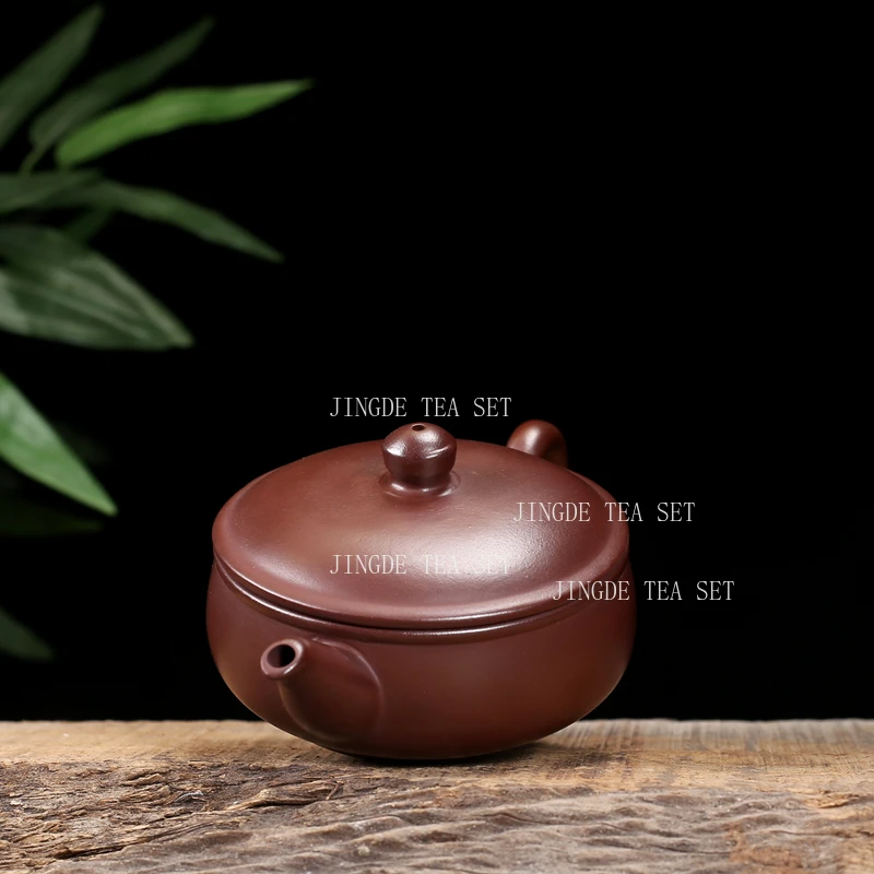 Chaozhou 120ml purple clay teapot raw ore purple clay pieces Hanwa tea pot household kung fu tea set