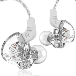 Hi-Fi In-Ear Sports Earbuds with Copper Driver and Built-In Microphone (White)
