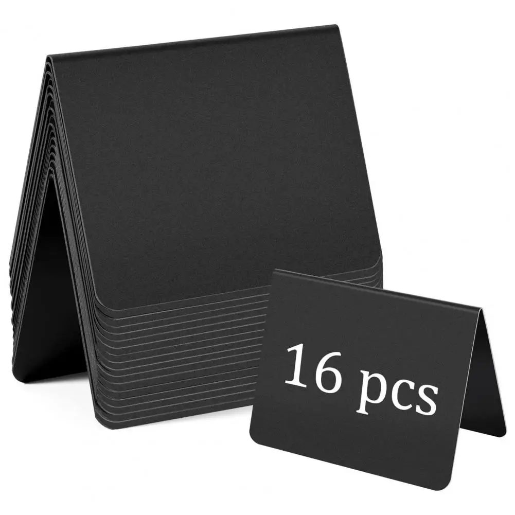 Mini Chalkboard Sign Wedding Bakery Supplies 16pcs Double Mini Chalkboard Signs with Liquid Pen V-shaped Edge Table Signs Home