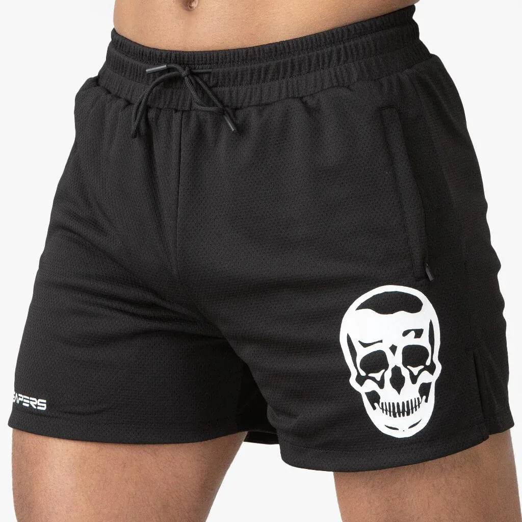 2024 New Muscle fitness quarter pants men's summer training mesh breathable athletic shorts 5