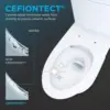 Aquia IV 0.9/1.28 GPF Dual Flush Two Piece Elongated Toilet with Push Button Flush Cotton 28.5"D x 15.5"W x 29.5"H 5