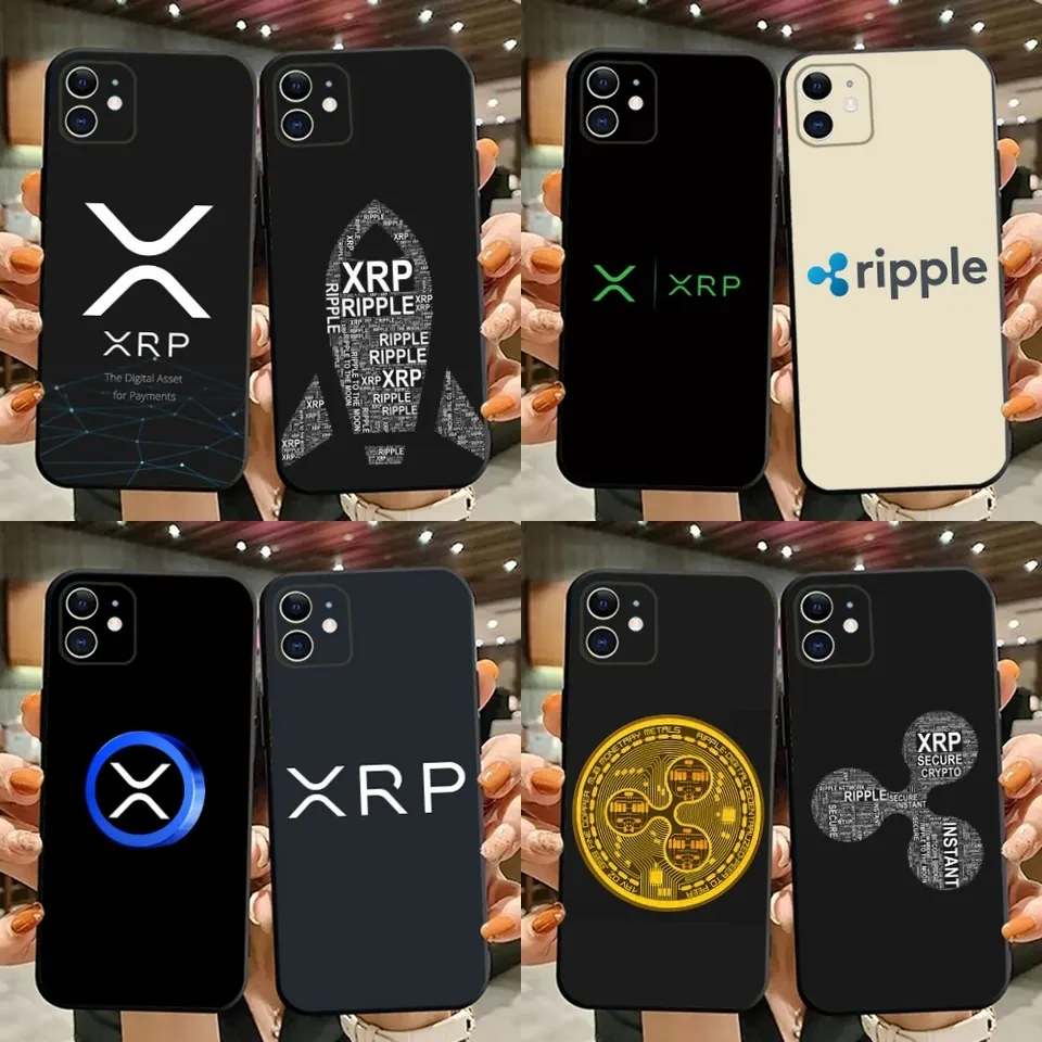 Xrp 리플 암호화 휴대폰 케이스, 아이폰 15,14,13,12,11, 플러스, 프로 맥스, XS,X,XR,SE, 미니, 8,7 소프트  실리콘 블랙 커버 - AliExpress