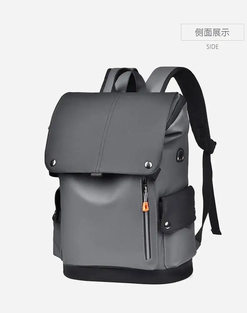 Große Kapazität Reise Laptop Tasche Arbeit Utility Tasche Trendy PU Leder Doppel Schulter Taschen Neueste herren Business Rucksack – Detail 17