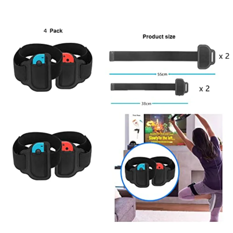 Sports Accessories for Nintend Switch , Switch Soccer Leg Straps Compatible with Sports/Ring Fit Adventure