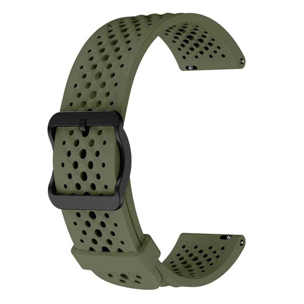 Breathable Silicone 22mm Sport Watch Strap - Universal Fit