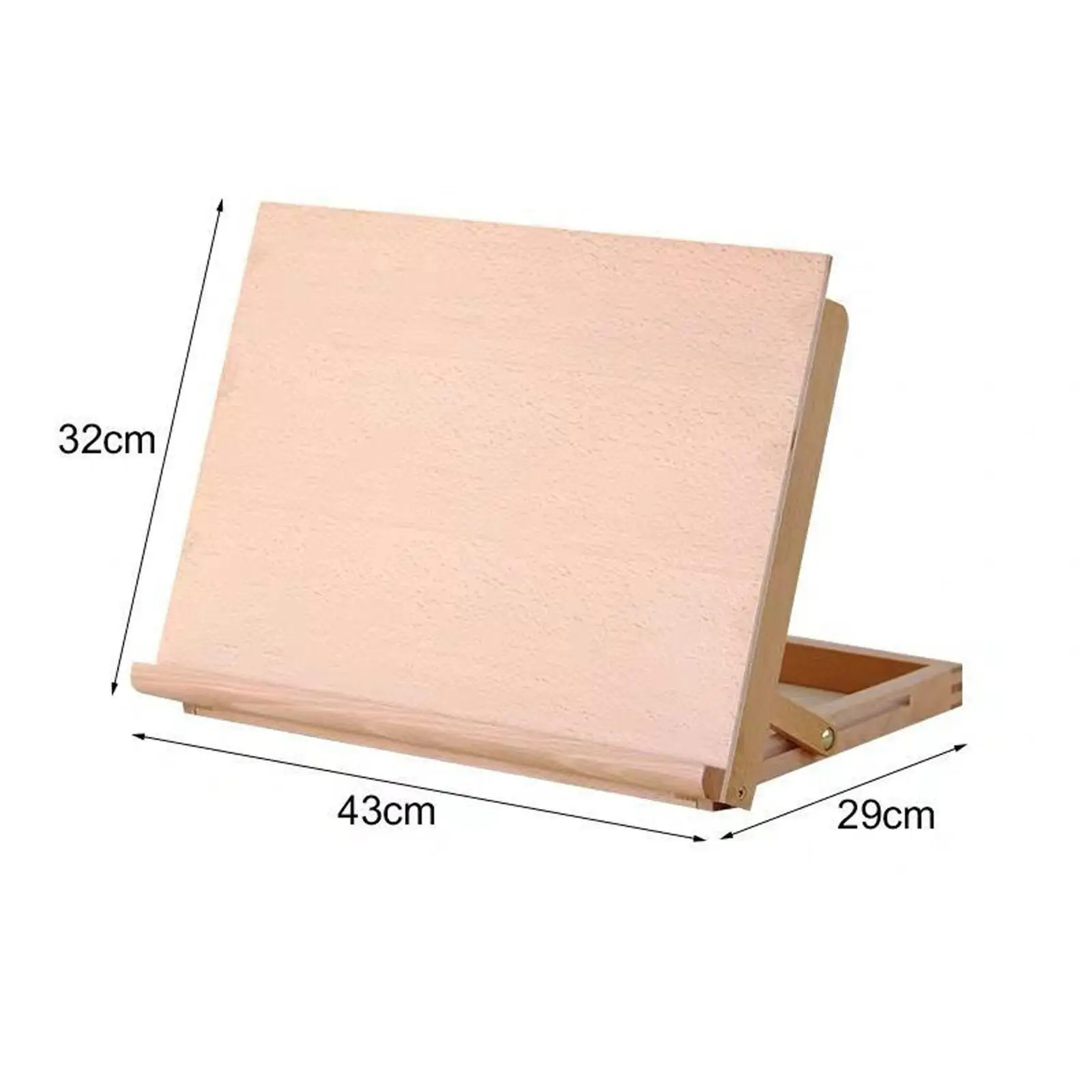 Wood Table Easel Adjustable Bookshelf Desktop Drawing Board for Student Oil Painting
