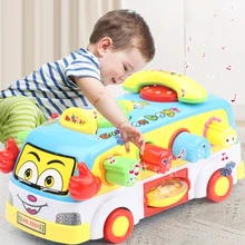 

Baby Toy Fun Bus Bump And Go Car Play music lights Early Education for 2 - 3 Year Old Girls Boys Toddlers
