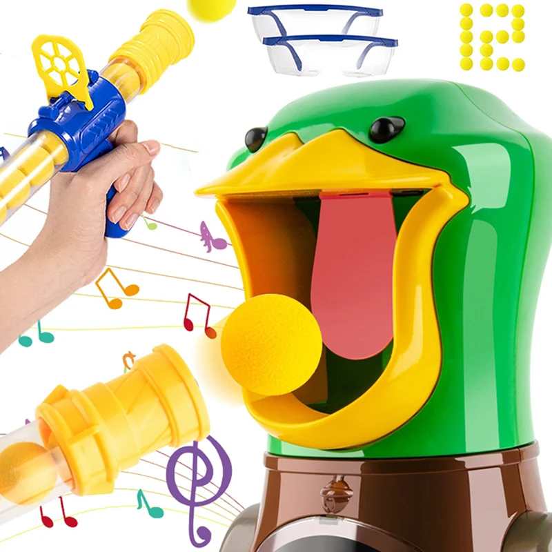 Novel Shooting Toys Air Powered Safety Soft Bullet Hungry Duck Electronic Punteggio Battle Game For Kids Gifs