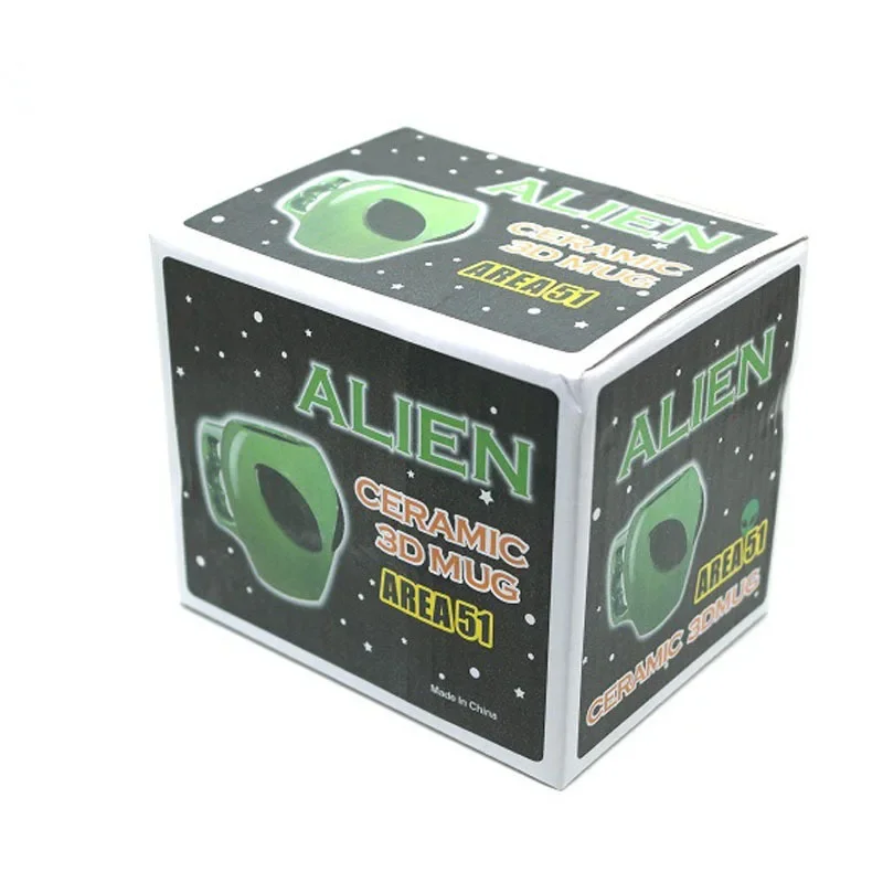Alien-Form-Becher – Lustige Keramik-Tasse In Grün (400 Ml) Als Kreatives Geschenk
