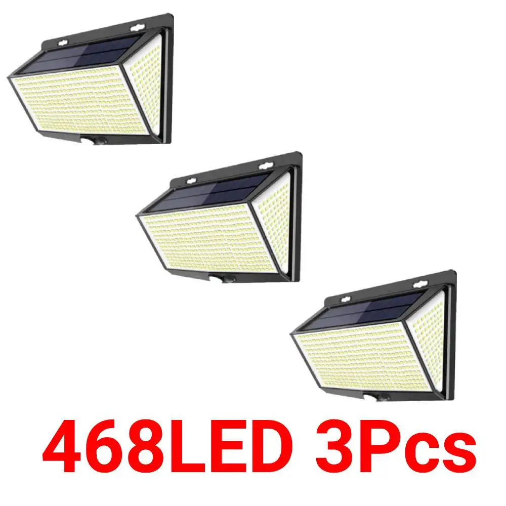 brightest outdoor solar lights 468 Led solar light lamp garden Street Light decoration Motion Sensor Outdoor Light Wall lamps IP65 automatic adjust brightness solar lamp outdoor Solar Lamps