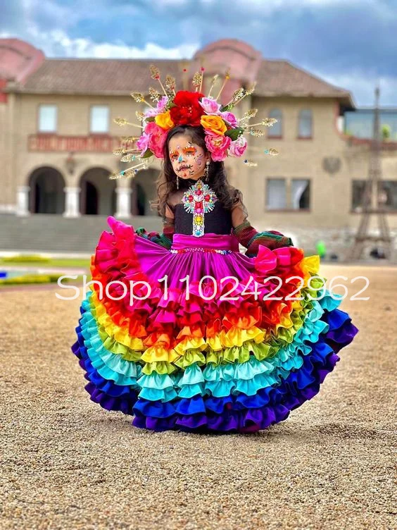 Vestido De Disfraz Halloween Mexicana Catrina Disfraz Disfraces