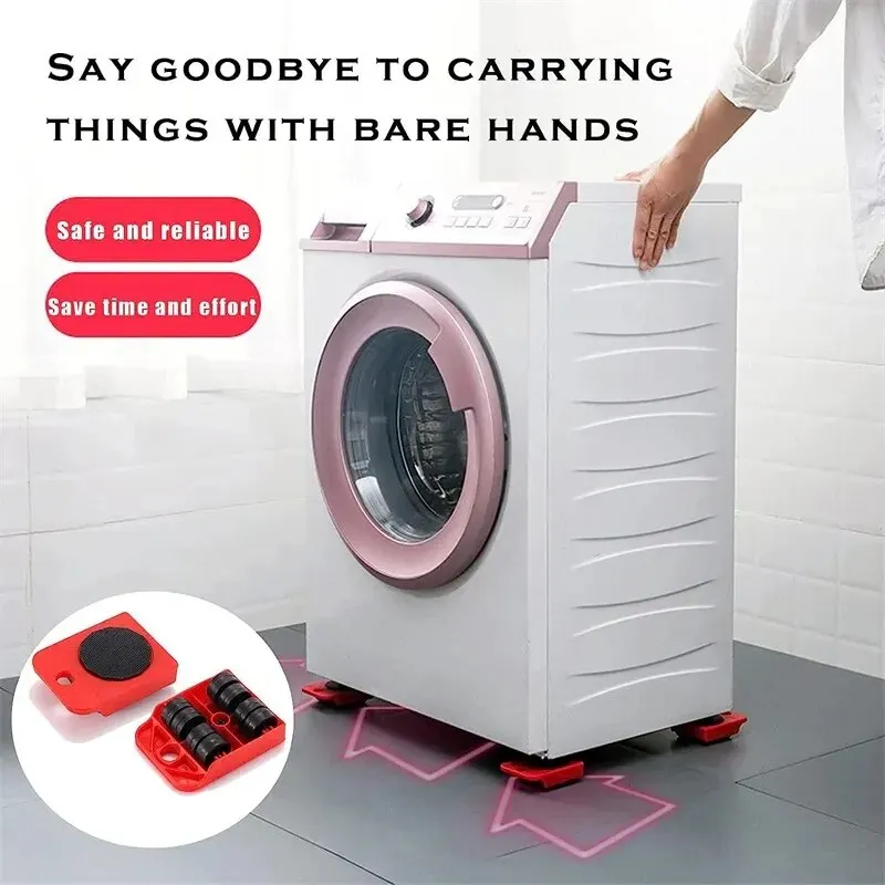 5Pcs Furniture Sliding Tool Set Heavy Duty Furniture Lifter Multi Functional Portable Universal Wheel furniture sliding tool set
