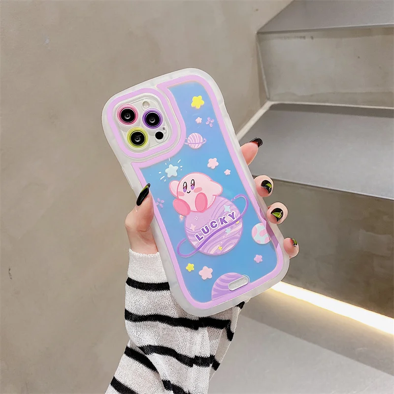 Kirby Universe Iphone Phone Case Kawaii Cartoon For Iphone 12 13 Mini 11 Pro Max Xr X Xs Max All Inclusive Anti Drop Phone Case Aliexpress