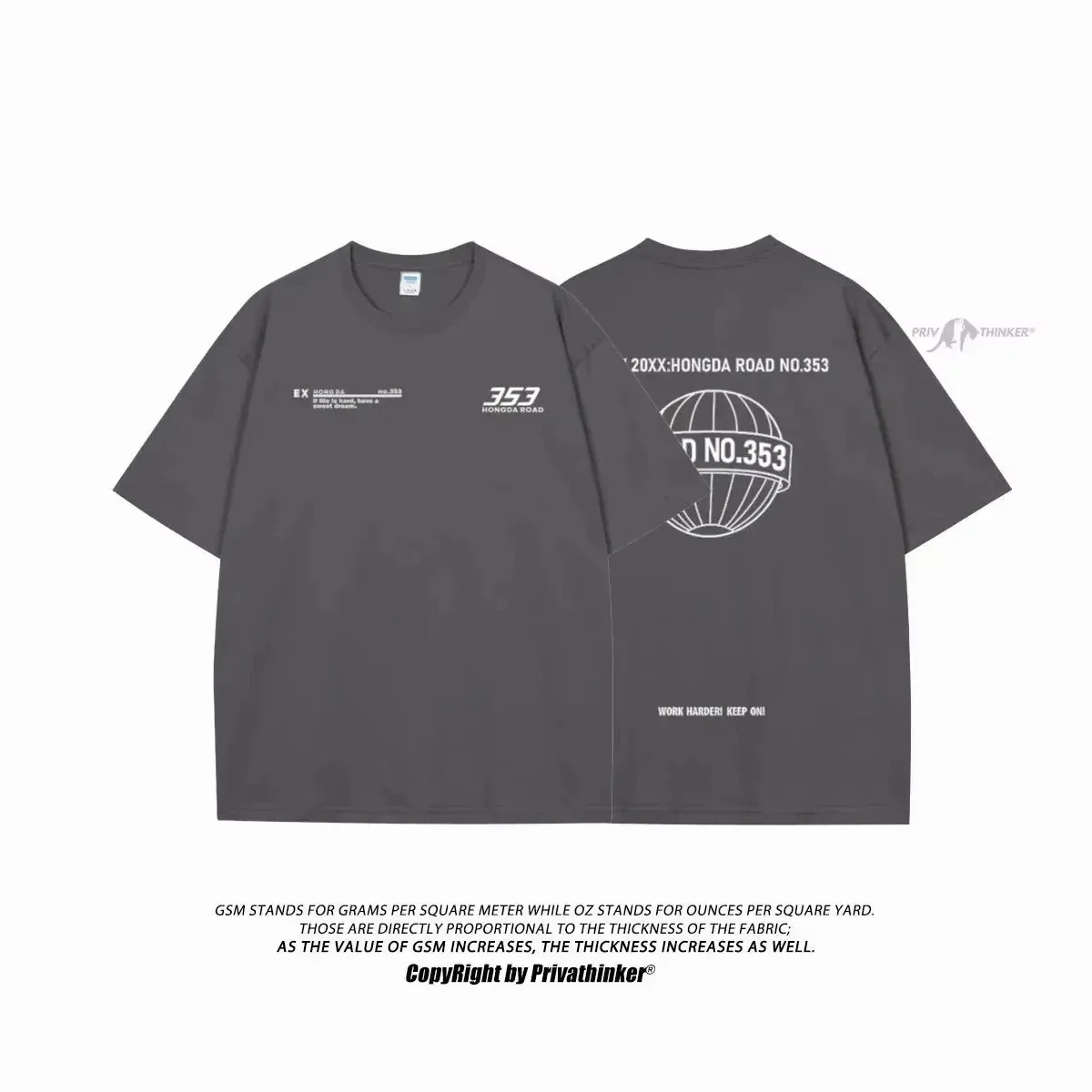 Spring Streetwear Letter Printed Men's T-shirt Oversized Casual T Shirts for Male Summer Unisex Short Sleeve Tees 2