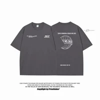 Spring Streetwear Letter Printed Men's T-shirt Oversized Casual T Shirts for Male Summer Unisex Short Sleeve Tees 2