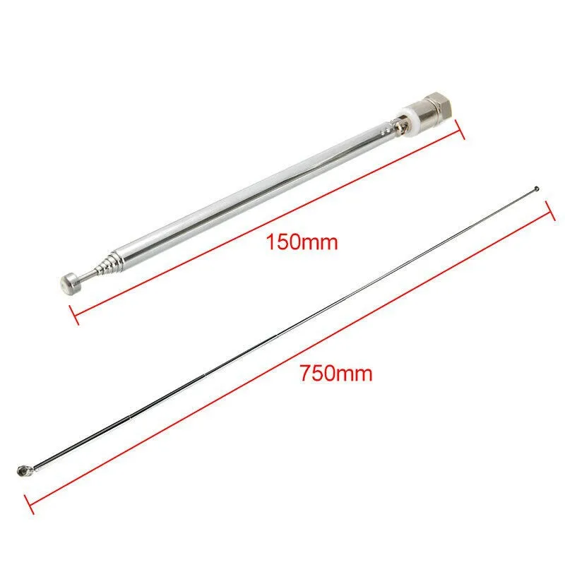 FM Antenna for Portable RadioTie Rod Telescopic FM Audio Aplifier for Radio Receiver Ham Radio