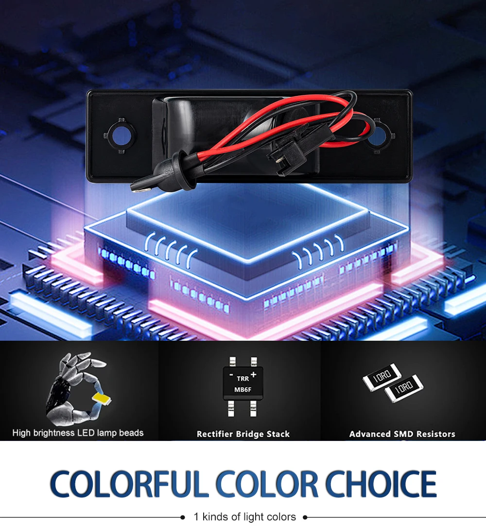 2 Stücke Canbus Fehlerfreie Led-lampen Anzahl Kennzeichenbeleuchtung Auto LED Lampe Für Chevrolet Orlando 2012 2013 2014 Auto Styling – Detail 4