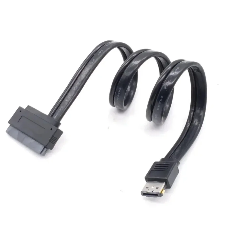 파워 eSATA USB 2.0 5V/12V 콤보 케이블 45cm - 플러그 앤 플레이 고속 - 7+15핀 SATA - 22핀 eSATA (2.5인치/3.5인치 SATA HDD/SSD용)