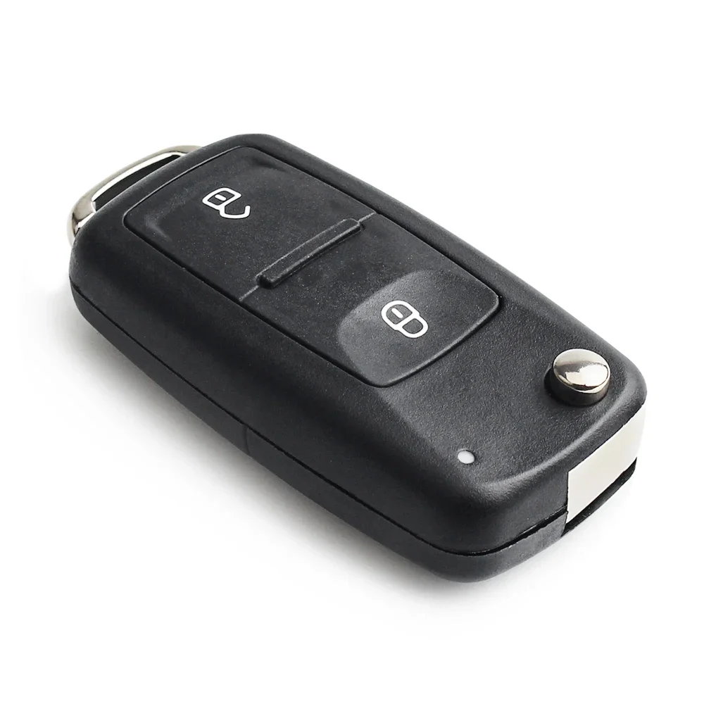 Car Key Shell 2 Button Folding Flip Remote Key Replacement Case FOB Shell For Vw VOLKSWAGEN Transporter T5 Polo G Uncut Blade