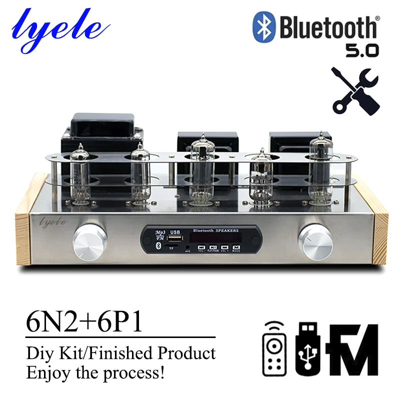 Lyele Audio 6n2 6p1 Vacuum Tube Amplifier Kit Diy Hifi Class A Audio Amplifier Vu Meter Bluetooth 5.0 Usb Player 3.5w*2 110V220V 5 channel amp