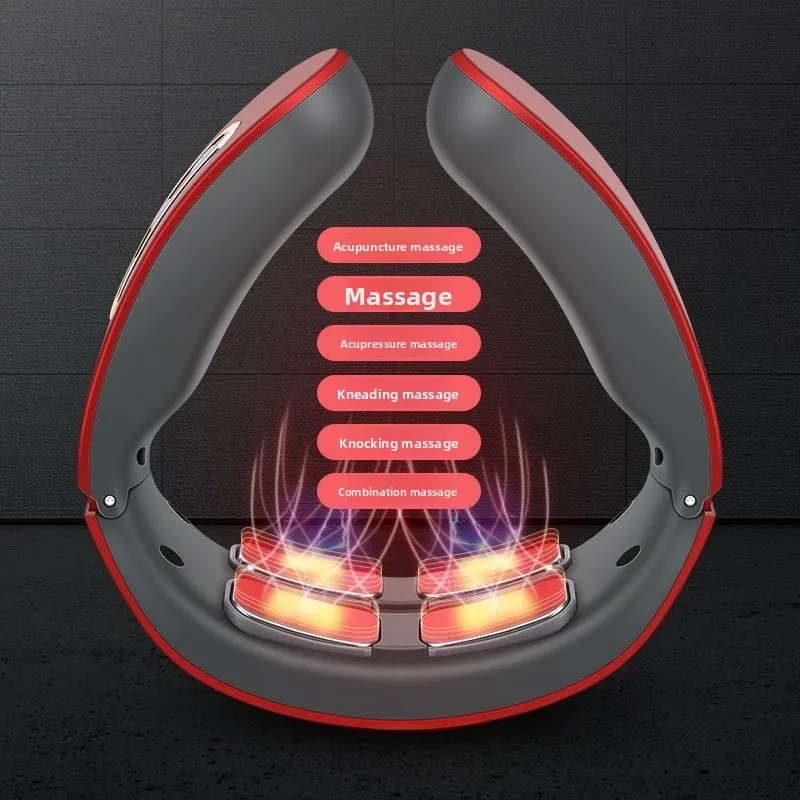 Electric Massage Machine Therapy Wireless Pulse Massager Kneading Function Neck Shoulder Pain Relief CervicalVertebraRelaxation_voghion.com