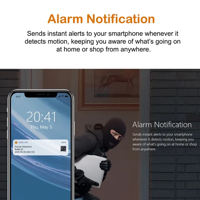 IMOU Bullet 2C 2MP 4MP Wifi Camera Automatic Tracking Weatherproof AI Human Detection Outdoor Surveillance IP Camera 3