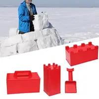4 Pieces Sand Castle Model Snow Brick Building Maker,Sandbox Play Outside Beach and Snow Toy,Snow Building Block for Children 1