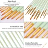 12 pcs Professional Paint Brush Round Pointed Tip Nylon Hair Artist Acrylic Brush for Acrylic Watercolor Oil Painting Body Paint 3