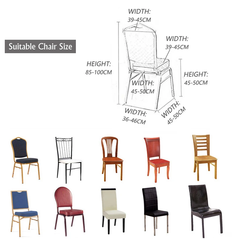50/100Pcs White Wedding Chair Cover for Reataurant Banquet Hotel Dining Party Lycra Spandex Chair Covers 4