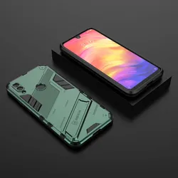 Shockproof Armor Holder Protective Phone Case Cover in Stylish Design for Xiaomi 12 Lite (Dark Green)