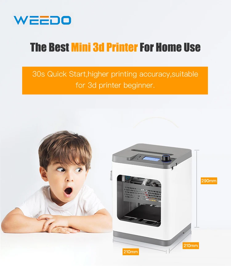WEEDO High Precision FDM Desktop 3D Printer With Wifi Connection TINA2 3d printer designs