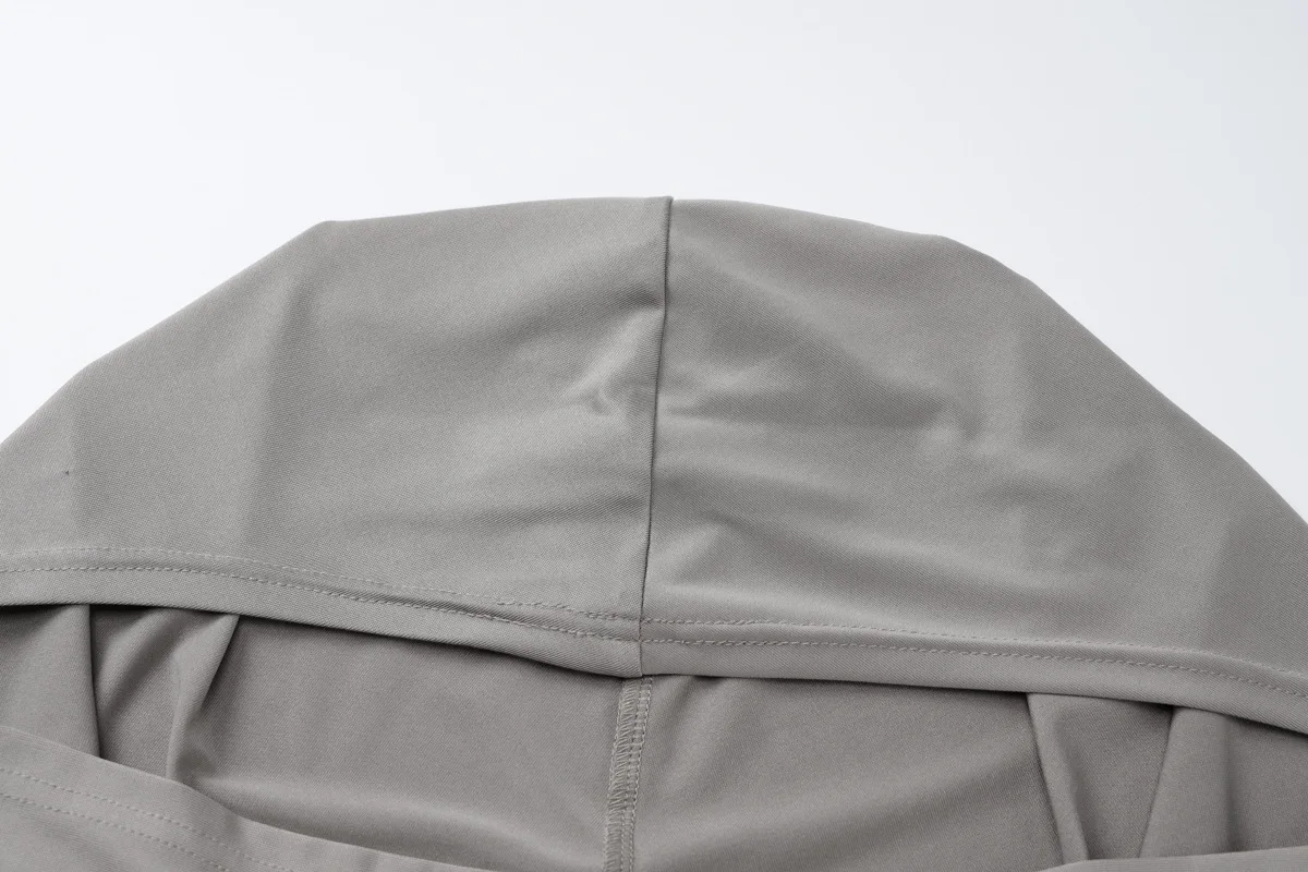 White Sexy Hoodie Mini Dress Women's Pleated Slim Long Sleeve Drawstring High Waist Party Dress Female Solid Autumn Dress