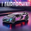 1:32 Electroplated Lamborghini SVJ LP750 Super Car Model with Sound Light Children Boy Diecast Toy Vehicle Miniature Voiture 3