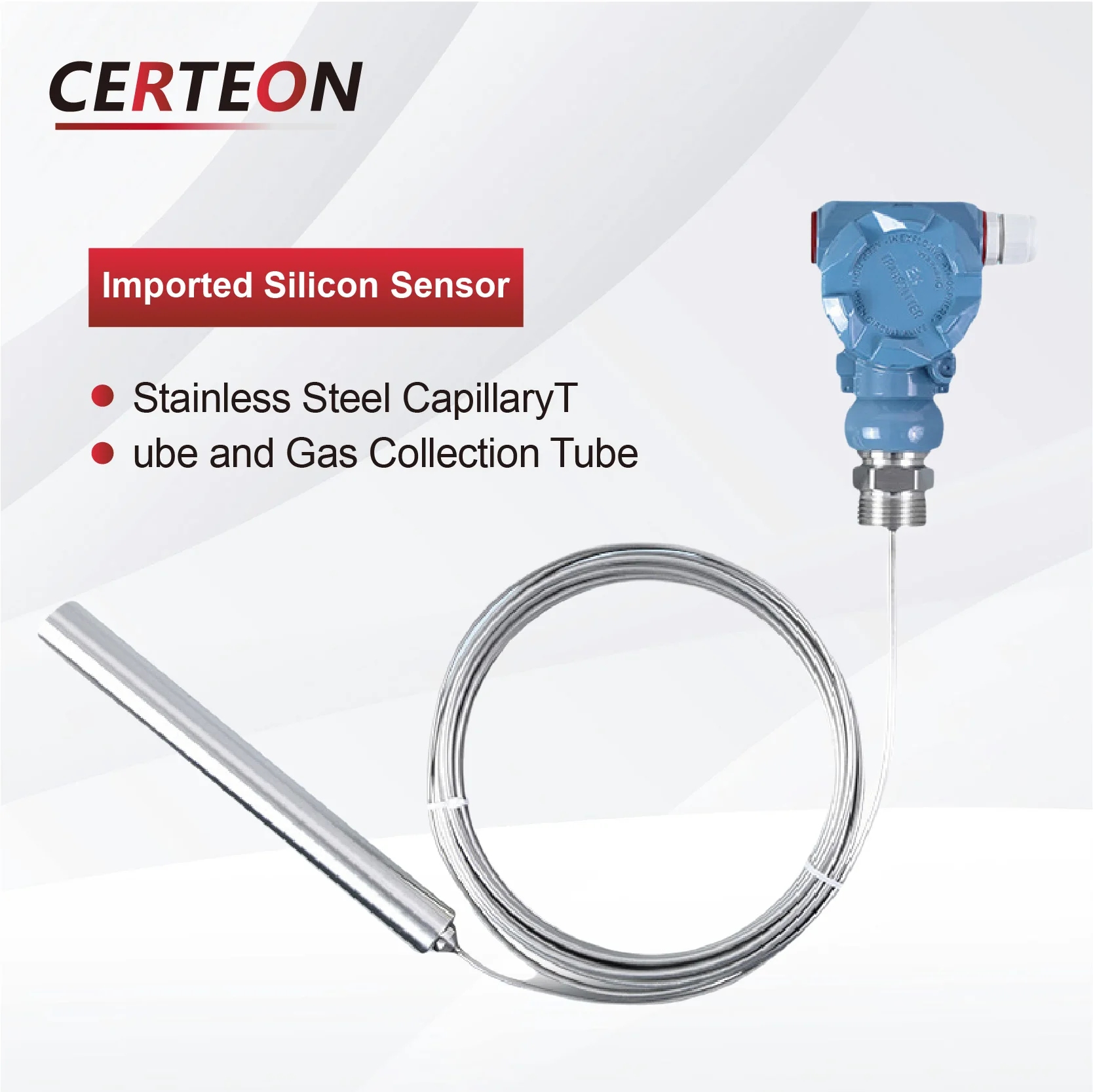 Submersible Level Transmitter Liquid Level Sensor 4-20mA RS485 for Industrial Application Stainless Steel Cable High Temperature