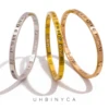 UHBINYCA Fashionable Hollow Roman Numeral Inlaid Zircon Bracelet for Women, Stainless Steel Hypoallergenic Jewelry 1